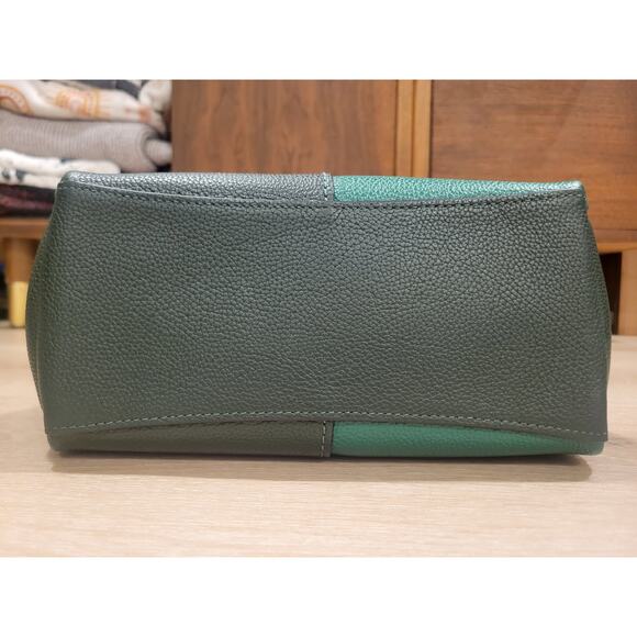 Green colorblock pebble leather Coach Lana Shoulder Bag 23 - Picture 5 of 9